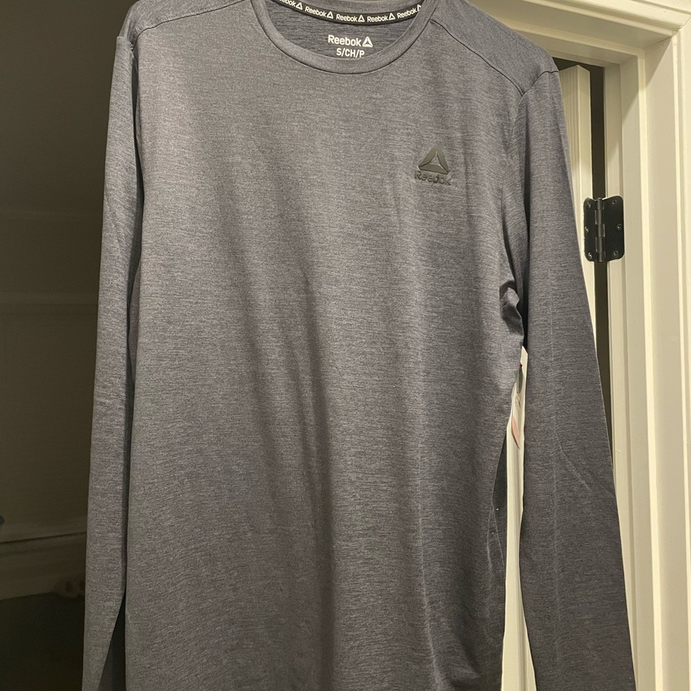Reebok Men's Charcoal Long Sleeve Tee